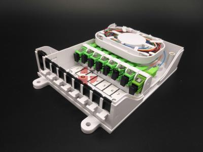 China Caja común terminada distribución interior del cable de la fibra óptica del CPE de 8 puertos montada en la pared en venta