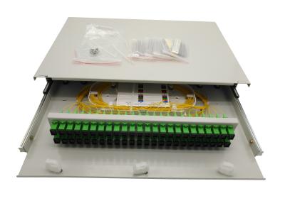 China Indoor Metal Slide 2U 48 Port Patch Panel Rack Mount for sale