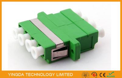 China Adaptador LC/APC, manera de fibra óptica de la fibra óptica del SM 9/125 um del patio 4 del verde del adaptador en venta