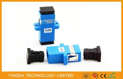 China Plastic PBT Fixed  Fiber Optic Attenuator SC / UPC 3dB 5dB 10dB , SC 15dB Attenautor for sale