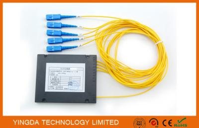 China Low PDL PLC Splitter Box Module SC / UPC G657A2 1.5M Blue , Fiber Optic Splitter for sale