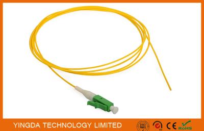 China LC APC Fiber Pigtails OS2 Simplex 900um 1Meter , Pigtail LC APC SM SX 1M for sale