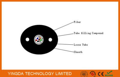 China Cable de alambre de acero flojo impermeable de la envoltura del tubo PE del cable de distribución de la fibra óptica de FTTH en venta