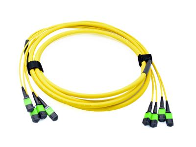 China Cordón de remiendo femenino óptico de la asamblea de cable del camión de las fibras MTP de USCONEC 48 para Data Center en venta