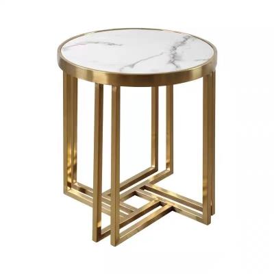 China Hot Selling Adjustable Gold Modern (Height) Side Table For Living Room Bedroom Corridor for sale