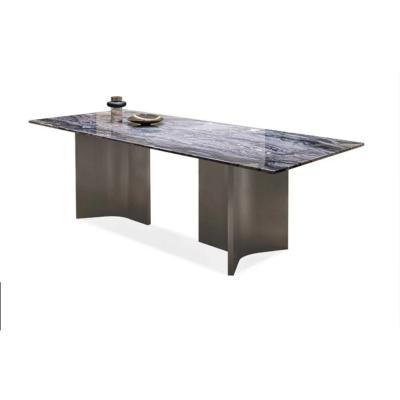 China Luxury (height) factory marble adjustable rectangle dining table for dinning living room home kitchen for sale