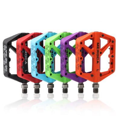 China Cheap BMX MTB Mountain Bike Pedal Bicycle Wide Flat Platform Pedals Ultralight Fixed Gear Nylon Sealed Gear Bicycle Pedals for sale