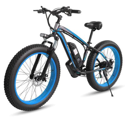 China Magnesium Alloy City Mountain Bike 21 Speed ​​Fat Tire Ebikes Electric Bicycle Led Motor Frame Power Battery for sale