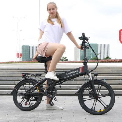 China Aluminum Alloy Foldable City High Speed ​​Electric Bike 48v 12Ah 350w 500w Electric Bicycle for Adults for sale