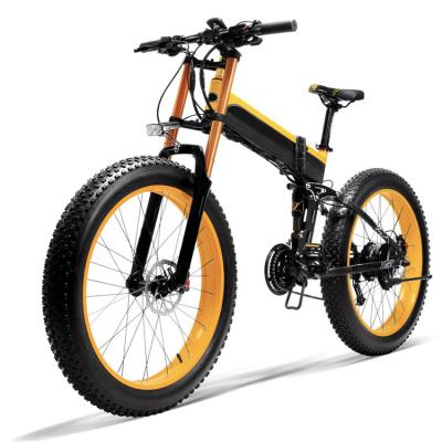 China Aluminum Alloy Folding Four-link Folding Electric City Mountain Bikes Ebike 1000w Battery Electric Bike Fat Tire Bike Electric Ebike Kits for sale