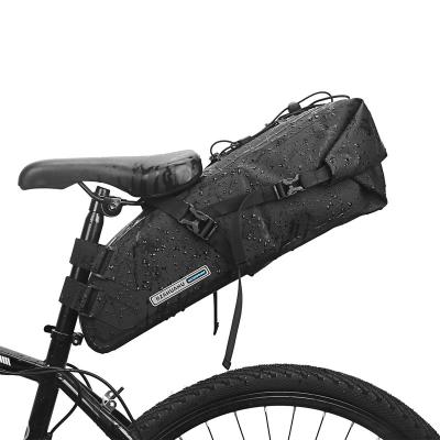 China Durable Waterproof Mountain Bike Seat Bag Road Mountain Bike Large Capacity Travel Cycling Seat Saddle Bag 58*20*15cm for sale