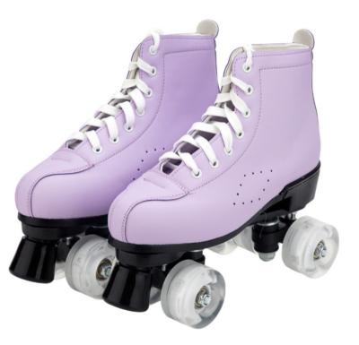 China High Quality Leather Professional Double Row Skating Roller Skates Kids Patines and Teenager Quad Roller Double Rows for sale