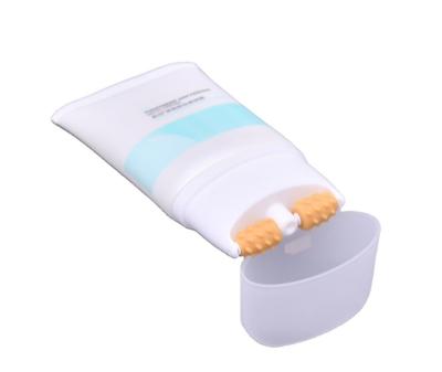 China Skin Care Customization Plastic Squeeze PE Tube Roller Massager Cosmetic Packaging Tube for sale