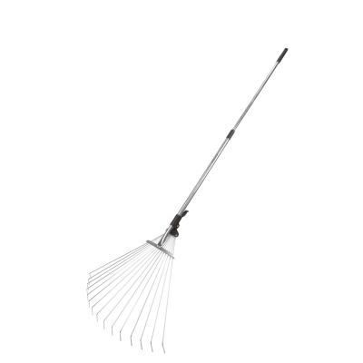 China Garden Rake Gardey GD8409 Steel Adjustable Lawn Rake For Garden for sale