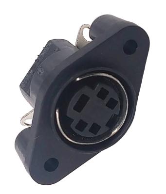 China 4 PIN MINI DIN LOCK Electrical Connectors Socket Panel Mount MDJ-302-4P TYPE for sale