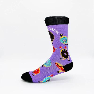 China Breathable Design Custom Printed Fashion 360 Sublimation Sports Style Socks for sale