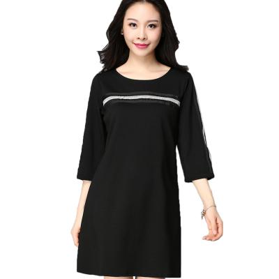 China 2022 New Autumn Anti-wrinkle temperament fashion round neck commuter dress European and American sense design all-match for sale