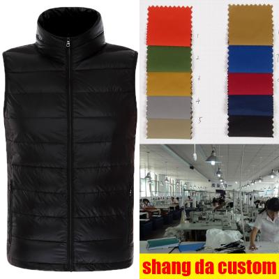 China New Anti-Wrinkle Down Jacket Men's Short Slim Casual Men's Anti-Wrinkle Down Vest Waistcoat Liner Jacket Light Weight for sale