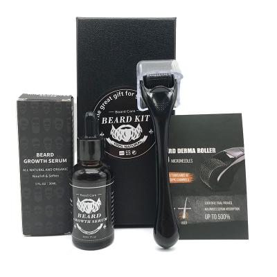 China Beard Growth Care Organic Men's Private Label Beard Grooming Kit Set Oil Beard Oil Kit For Men for sale