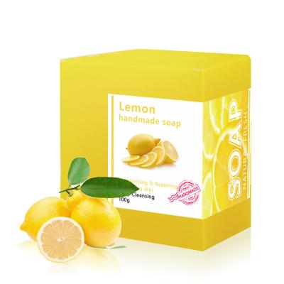 China Basic Cleansing For Face Bar Brighten Whitening Organic Soap Private Label Lemon Handmade Soap for sale