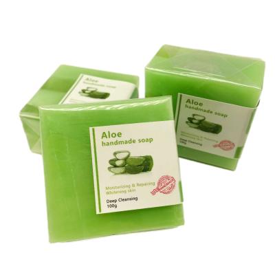 China Basic Cleansing Hot Selling Custom Private Label All Natural Aloe Vera Bar Face Soap Bath Organic Handmade Face Soap for sale