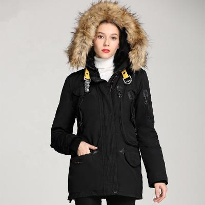 China New Arrival Women Waterproof Style Long Detachable Winter Coat Parka Soft Detachable Thicker Jackets for sale