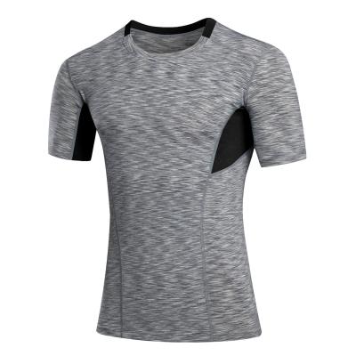 China Custom Hot Selling Products Breathable Short Sleeve Elastic Quick Dry Men s Fitness Sports Wear for sale