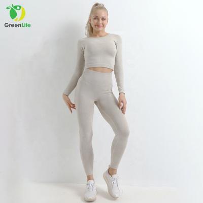 China Wholesale Antibacterial Women Plus Size 3XL 4XL Seamless Active Gym Sports Fitness Wear 3 Pieces Yoga Wear for sale