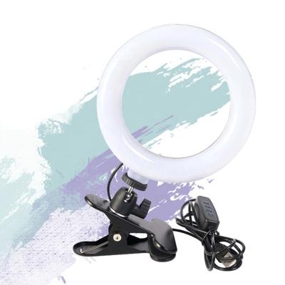 China Mini Conference Ringlight Volgging Kit Photographic Light LED Ring Light With Tripod Stand 6 Inch LED Video Light For Laptops for sale