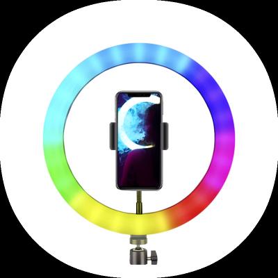 China 10 Inch PORTABLE Soft RGB Photographic Lighting LED Ring Light For Live Streaming for sale