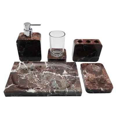 China Cheap Collection Eco-friendly Home Hotel Bedroom And Bathroom Accessories Set Viable Creative Bath Marble Accessories for sale