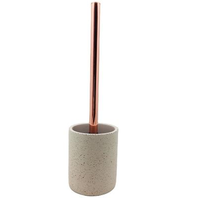 China Full Sustainable 4pcs Terrazzo Cement Bathroom Set Concrete Body With Mini Red Stone For Countertops Creative High Quality High Quality for sale