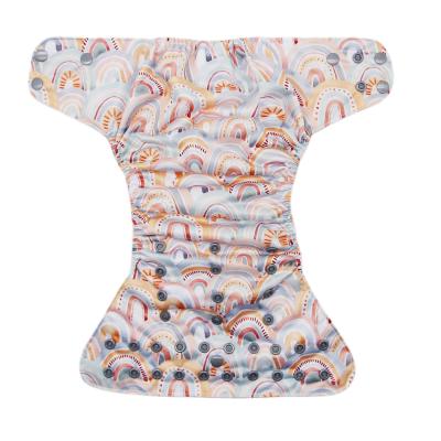 China Asenappy Printed Cloth Row Washable Diaper Pocket Double Snaps Cloth Diaper for sale