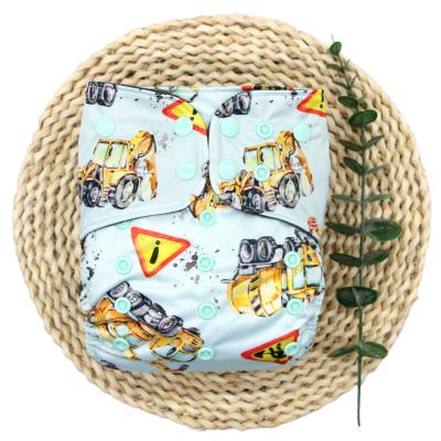 China Custom Printed Cotton Cloth Diaper Reusable Diapers Babies for sale