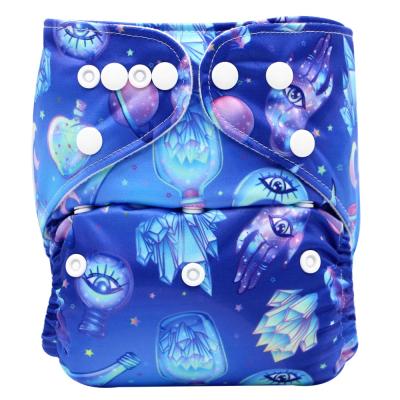 China Asenappy Printed One Size Fitted All Cloth Washable Diaper Reusable Diaper For Baby Toddle for sale