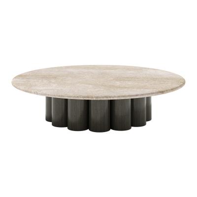 China Wholesale High Quality Modern Solid Wood Modern Marble White Coffee Table Round Coffee Table for sale