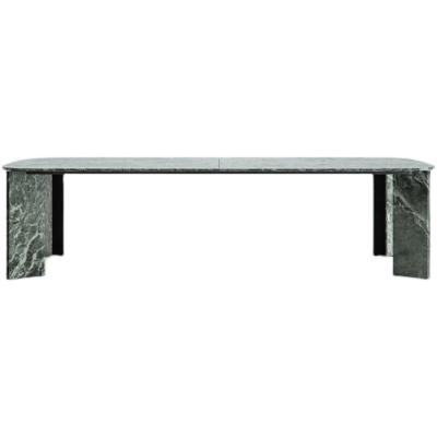 China Rectangle Modern Luxury Modern Nordic Green Dining Table Coffee Table Stone Marble Dining Table for sale