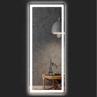 China Illuminated Low Price Durable Using Lighted Cosmetic Led Rectangle Mirror Bathroom for sale