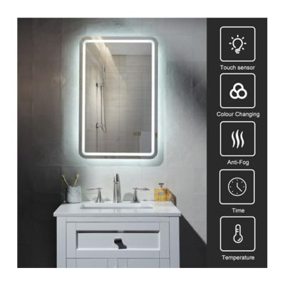 China Illuminated High Quality Intelligent Wall Mounted Touch Sensor Lead Bath Mirror With Led Light for sale