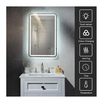 China Illuminated Smart Led Glass Touch Screen Makeup Mirror Bathroom Mirror for sale