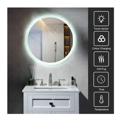 China Customized Illuminated Accepted Intelligent Large Led Illuminated Round Mirror for sale