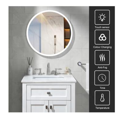 China Illuminated Led Backlit Illuminated Cosmetics Mirror Led Decor Wall Smart Bathroom Bath Mirrors Lamps for sale