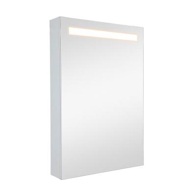 China Illuminated Modern Home Double Side Mirror Door Bathroom Mirror Light Cabinet Bathroom Mirror Cabinets With Light for sale