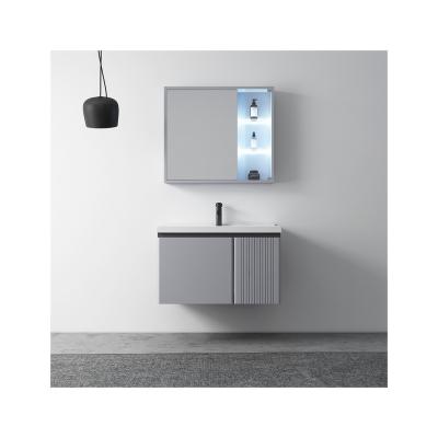 China Environmental Friendly Cheap Factory Price Eco-friendly PVC Plywood Bathroom Storage Cabinet With Smart Mirror for sale