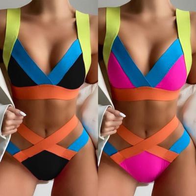 China NEW Breathable ACTION Two Colors With Sexy Lady Bikini Set Wide Brazilian Swimwear Protective Elastic Band for sale