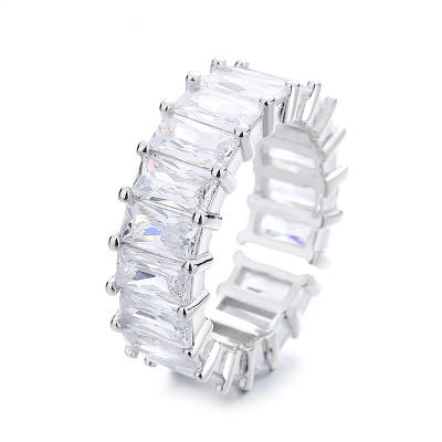 China TRENDY fashion classic bling iced out 18k gold plated ring zircon rings for men and women open lord of the for sale