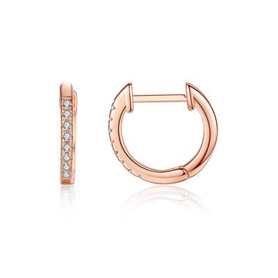 China Simple Fashion TRENDY Charm Geometric Circle Earring Small Crystal Circle Women's Cubic Zirconia Gold Plated Earrings For Women for sale