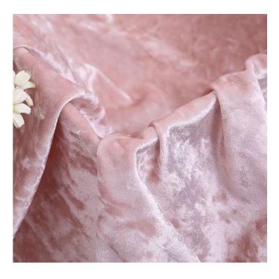 China Korean luxury super soft stretch upholstery ice crushed velvet knitting crushed diamond velvet dress fabric for toy sofa for sale