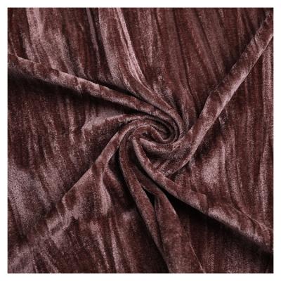 China Fashion Korean Velvet Pleuche Bright Color Stability Anti Pill Small Straight Crinkle Fabric for sale