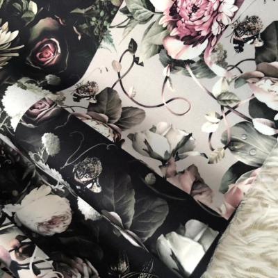 China Custom pattern cotton spandex satin woven anti-static woven floral printed fabric for children clothes garment for sale